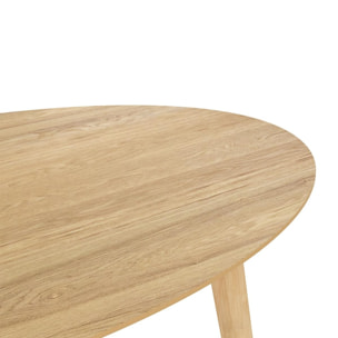 Table ovale Eddy en bois clair 130 cm