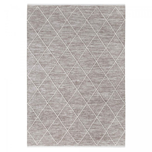 Tapis salon et chambre tissé en coton motif scandinave JABI