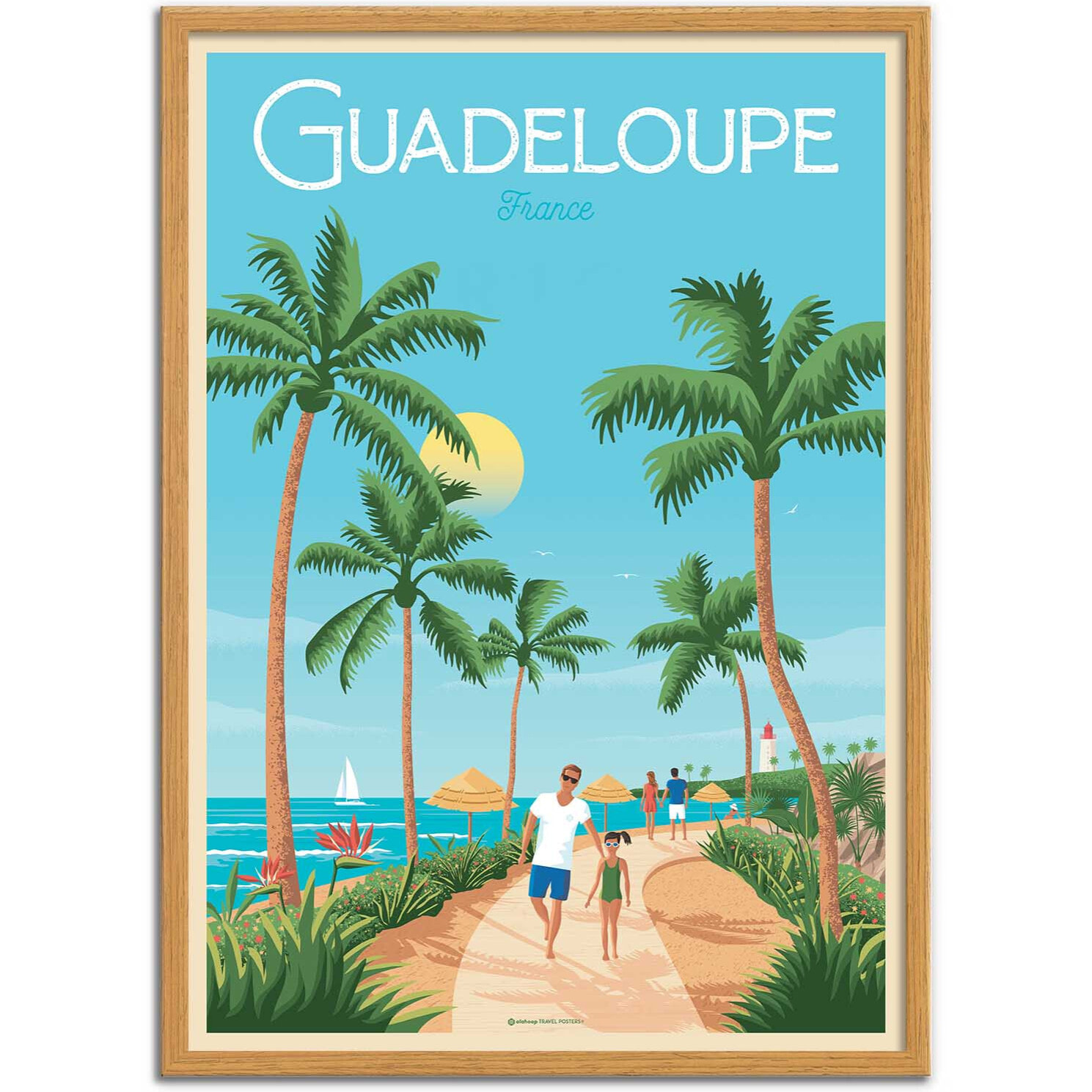 Affiche - Guadeloupe - Olahoop Travel Posters