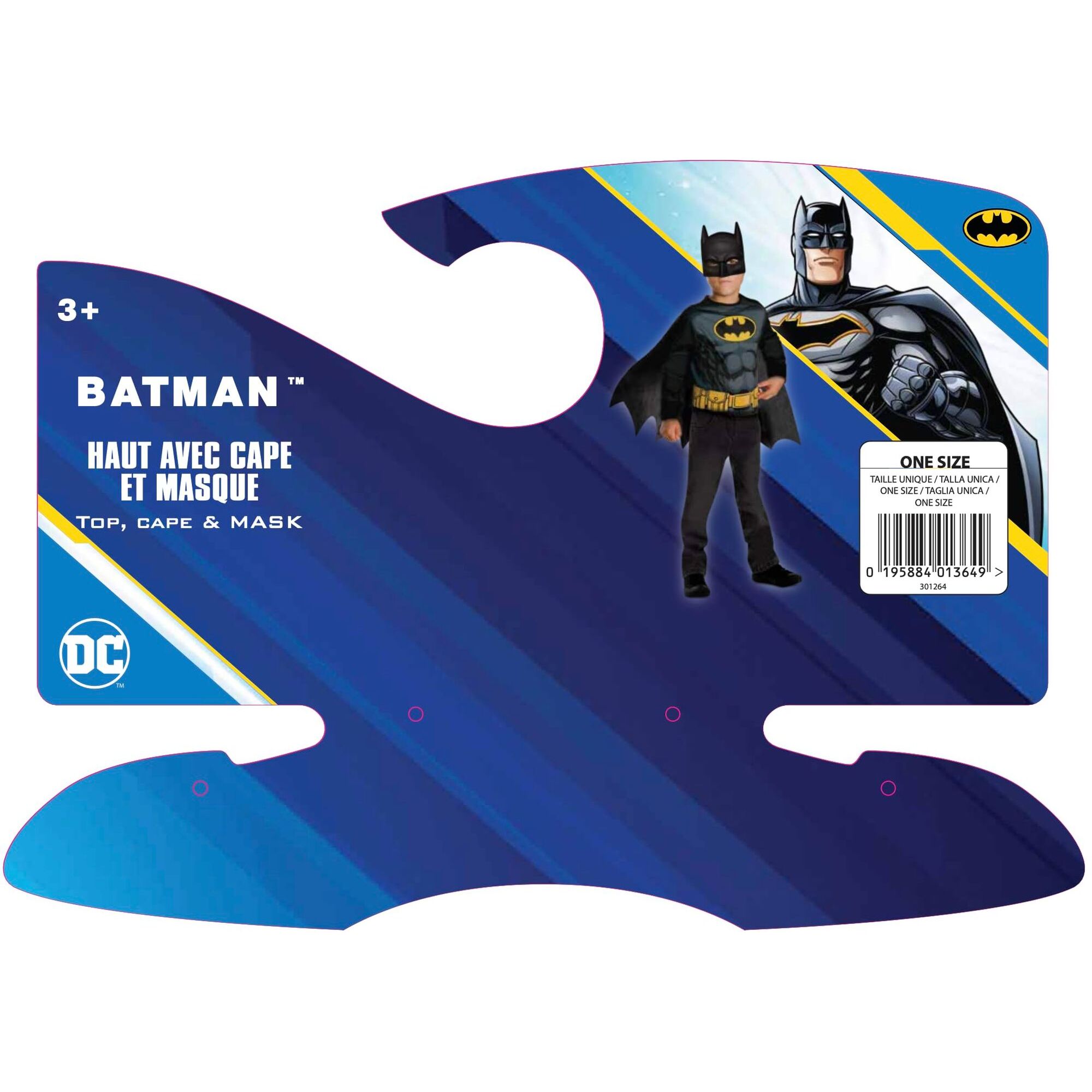 TOP Y MÁSCARA BATMAN NEGRO Y AMARILLO