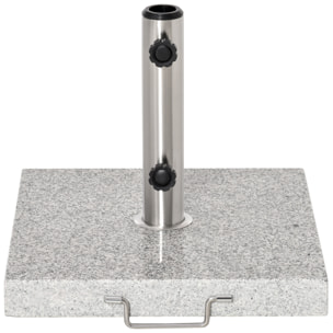 Base Sombrilla Universal con Dos Ruedas 42x42x36cm Gris