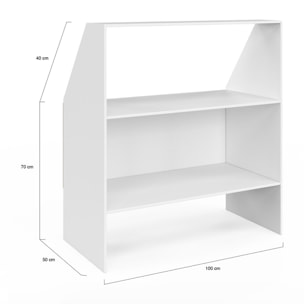 Etagère de rangement sous pente Jeanne blanche