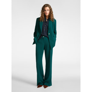 Elena Mirò - Blazer monopetto in tessuto crêpe - Verde