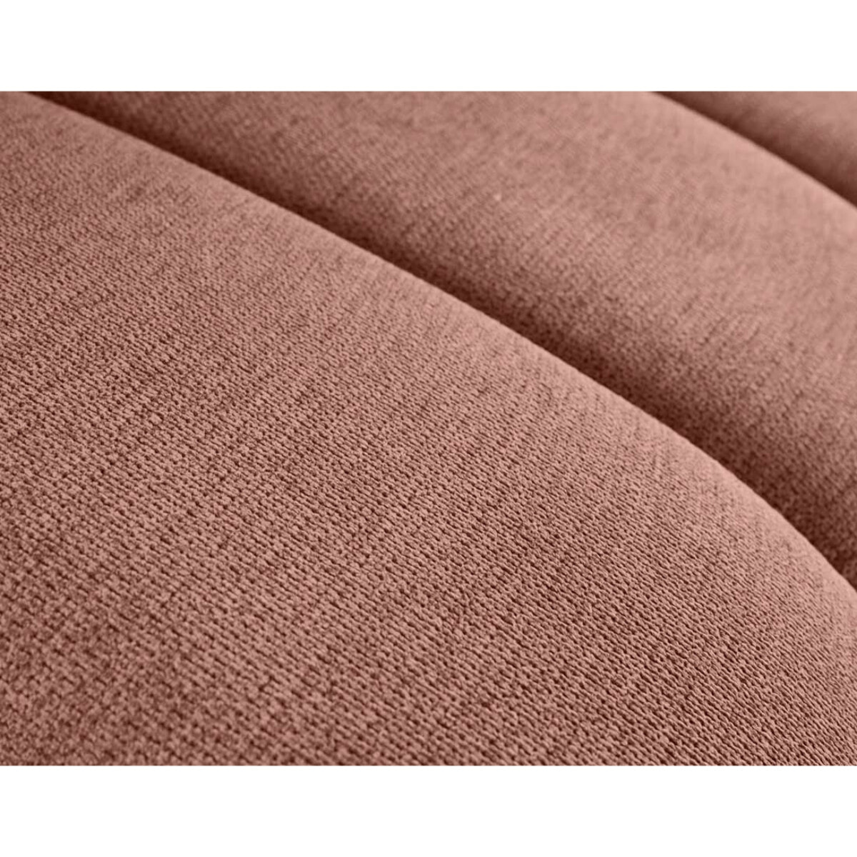Debbie - canapé modulable droit 3 places avec double méridienne - assise profonde - en tissu texturé - Rose