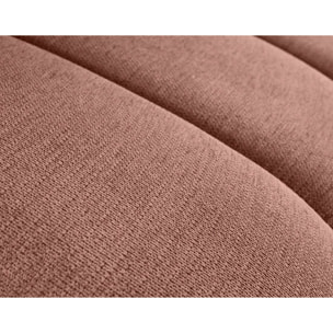 Debbie - canapé modulable droit 3 places avec double méridienne - assise profonde - en tissu texturé - Rose