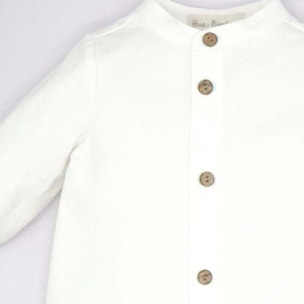 CAMISA CUELLO MAO MICROPANA BLANCA