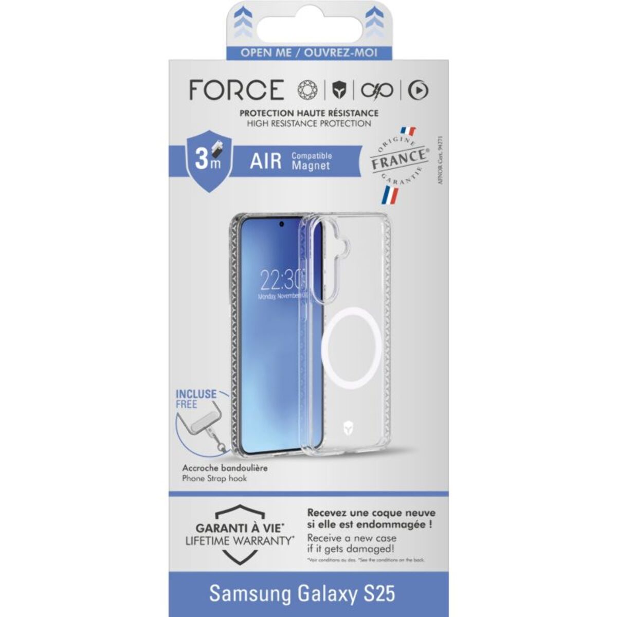 Coque FORCE CASE Samsung S25 Magnet Transparent