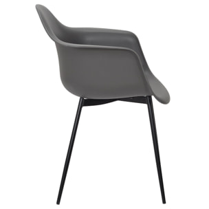 Fauteuil Gustav Gris - Lot De 4