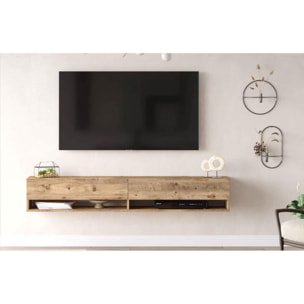 Mueble Elegante Tv Futura Con Estanteria