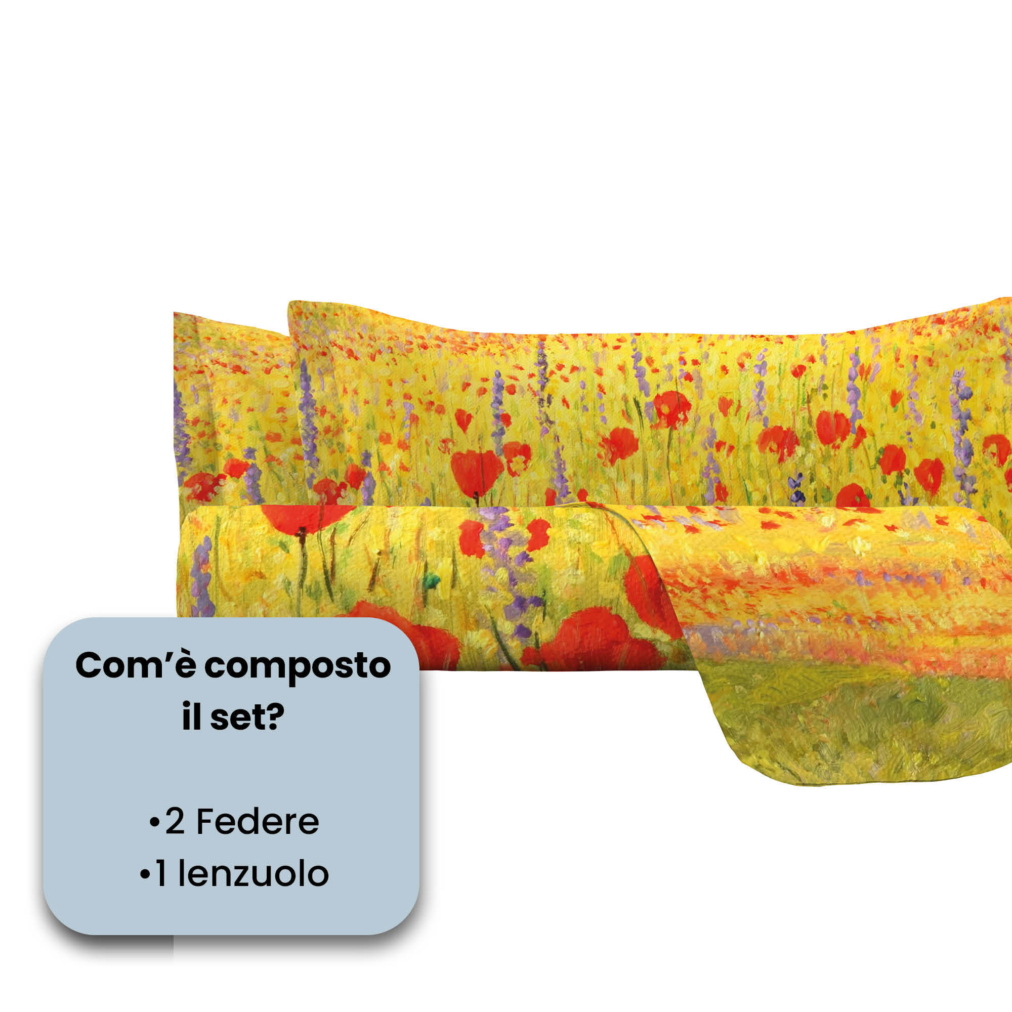 PARURE LETTO SOGNI D'AUTORE, Stampa Digitale, 100% Cotone - 25
