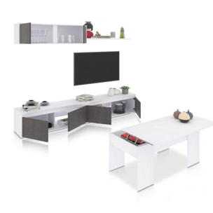 Pack salón con mesa de centro Arlet Plus V2 Blanco Artik (Blanco Mate) - Óxido