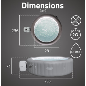 Bestway Spa gonflable rond Lay-Z-Spa Grenada AirJet 6-8 personnes