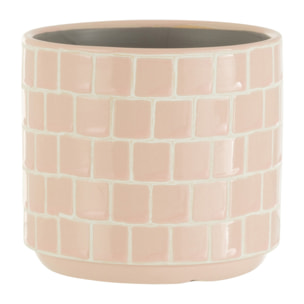 J-Line cache-pot Brillant - céramique - rose - small - 2 pièces - Ø 12 cm