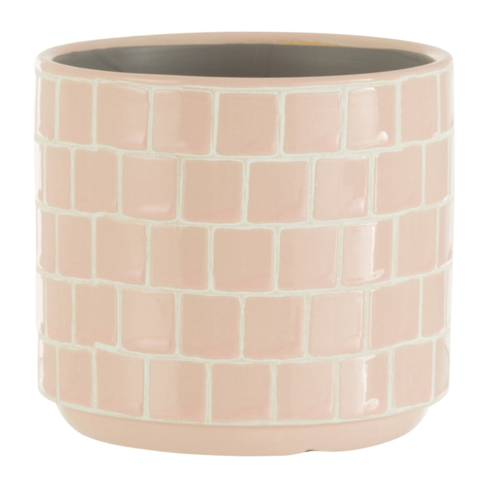 J-Line cache-pot Brillant - céramique - rose - small - 2 pièces - Ø 12 cm