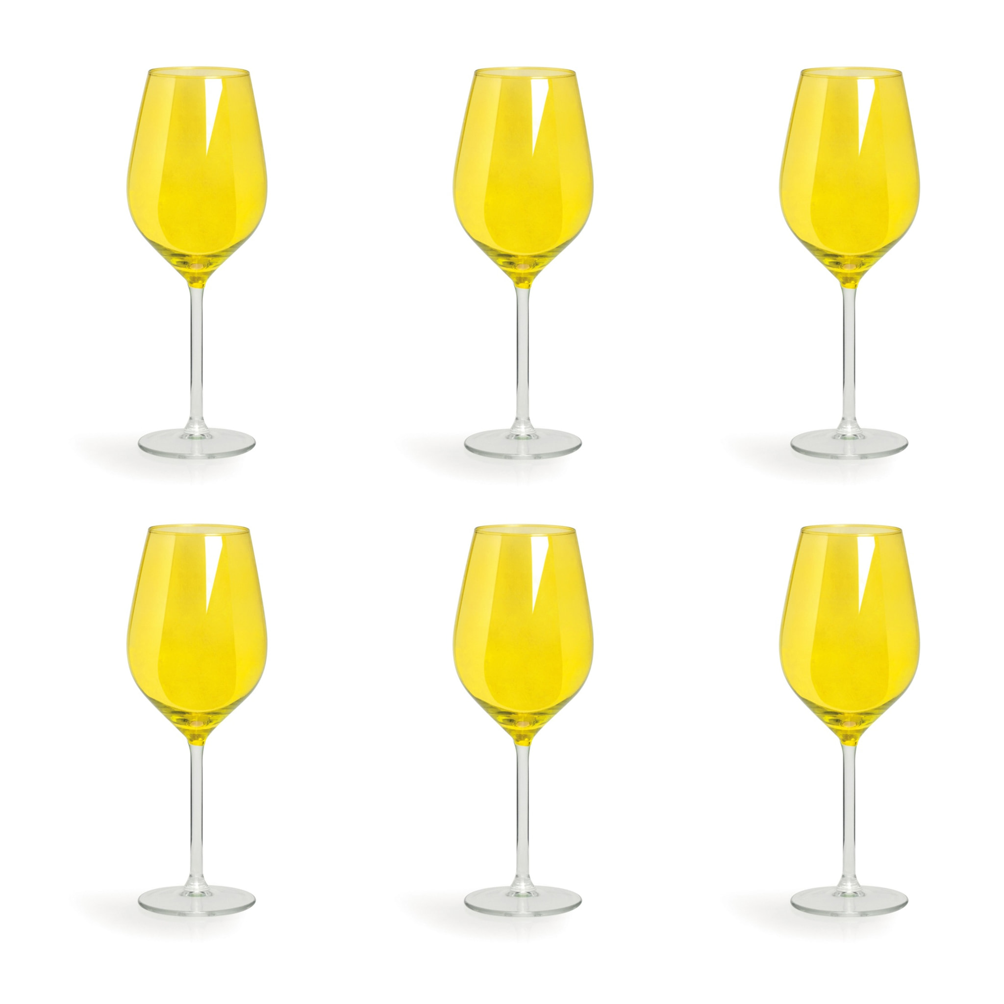 Set de 6 verres à vin Excelsa – Color Wine, Verre Jaune 50 cl
