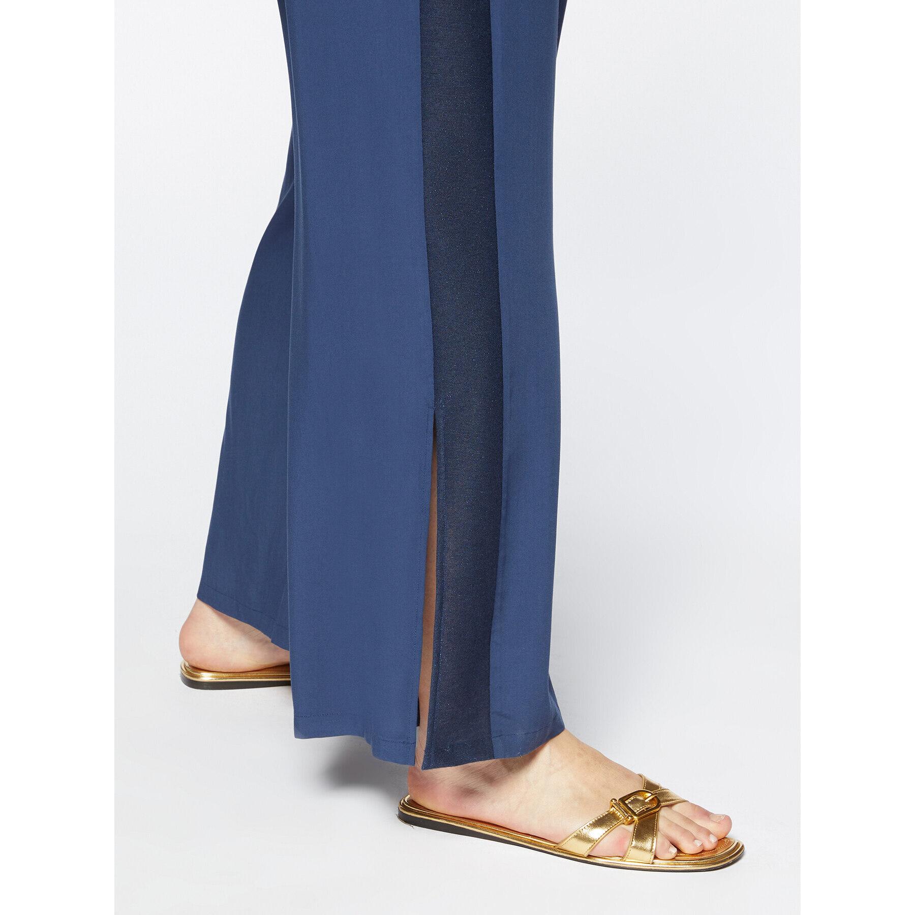 Fiorella Rubino - Pantalones amplios de viscosa ECOVERO™ - Azul