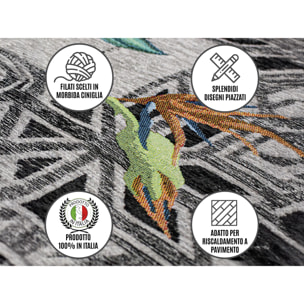 Tappeto da cucina Salice grigio titanio CON FONDO ANTISCIVOLO