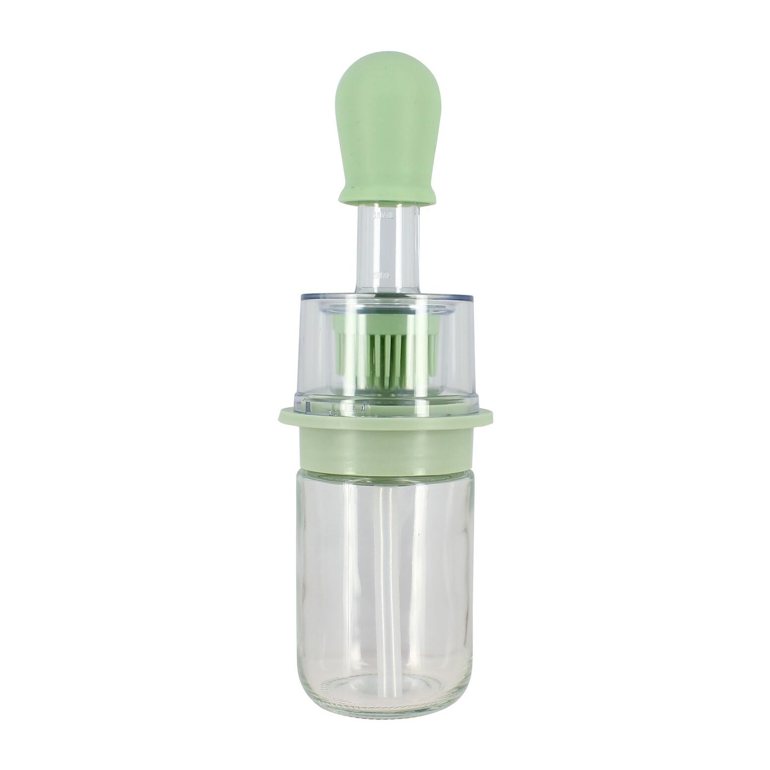 Bouteille d'huile avec brosse 18cl en verre et en plastique