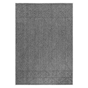PATARA - Tapis intérieur/extérieur motif oriental gris - PAT4955GRI
