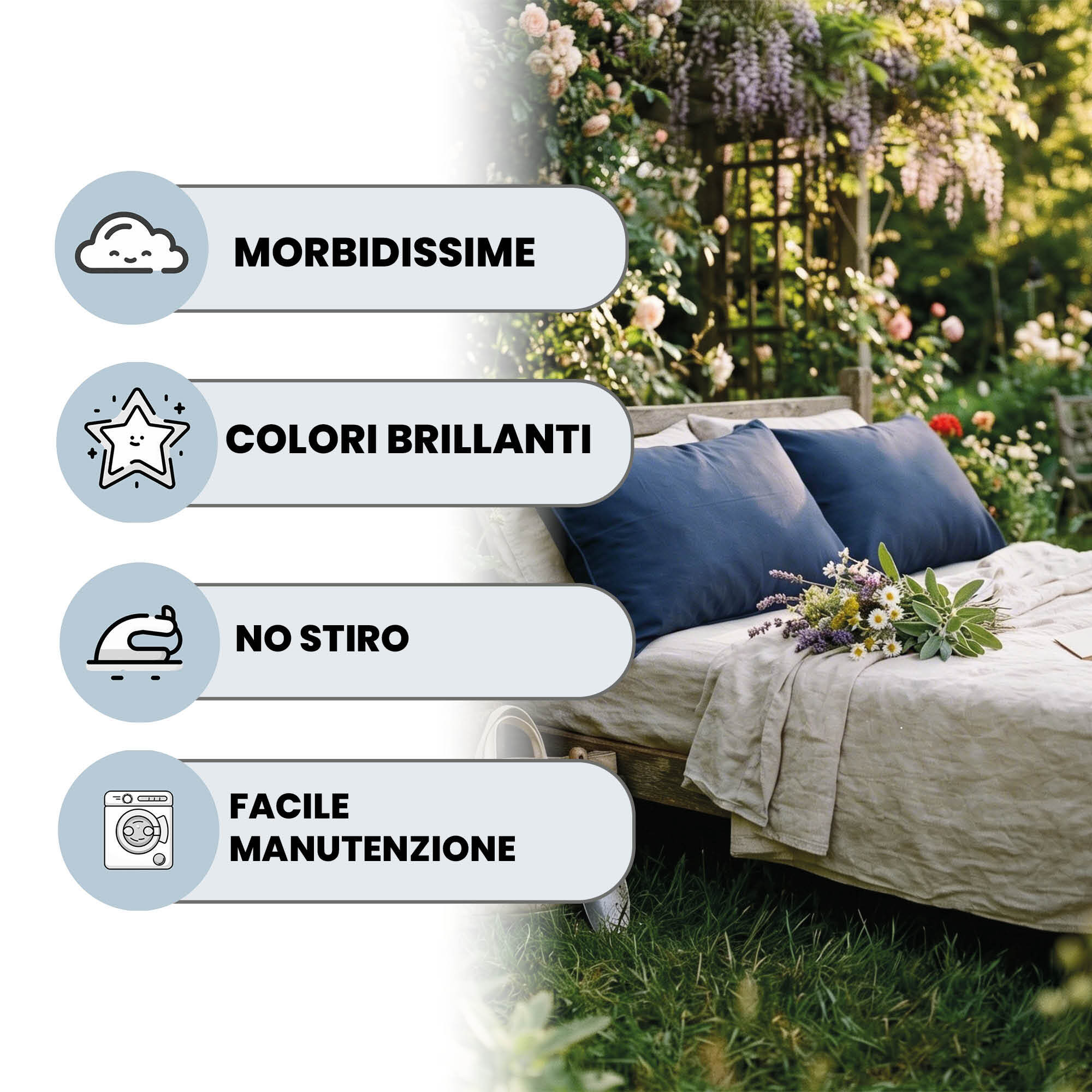 COPPIA FEDERE ELEGANT, 100% Microfibra - BLU SCURO