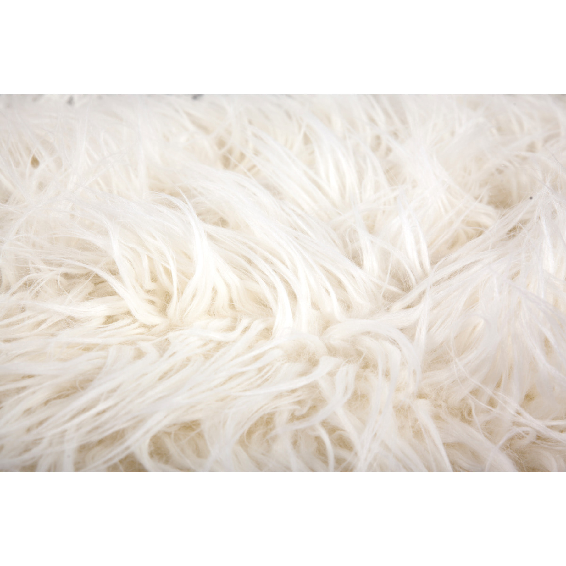 Pouf contenitore Laika 100 in ecopelliccia bianca