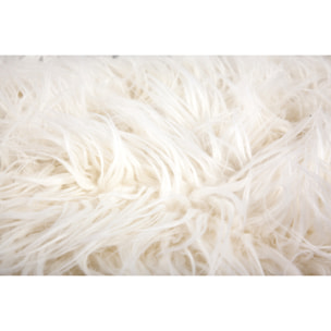 Pouf contenitore Laika 100 in ecopelliccia bianca