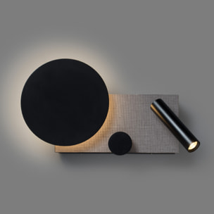 KLEE Lampe applique gauche gris avec lecteur