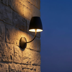 Forlight Eclipta II aplique negro con luz led blanco cálido 3000K