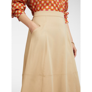 Elena Mirò - falda acampanada - Beige
