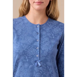 Camicia da notte donna caldo cotone articolo flory Noidinotte