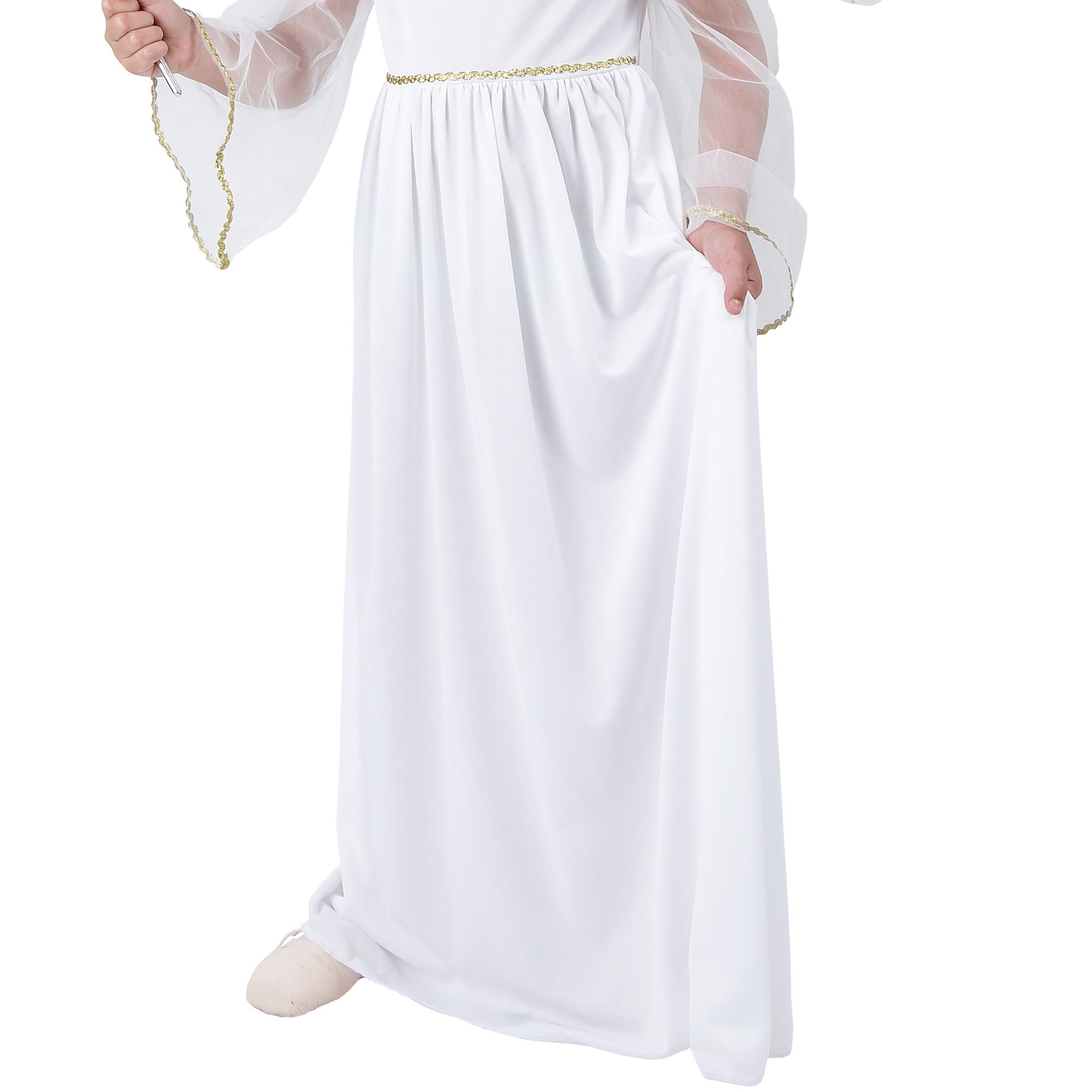 Travestimento Costume Carnevale Natale Angioletto Bianco Bambino Unisex