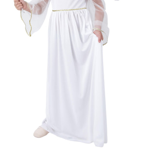 Travestimento Costume Carnevale Natale Angioletto Bianco Bambino Unisex