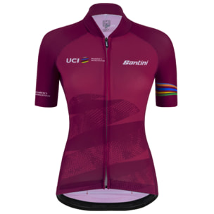 Maglia Women'S World Tour Eco - Uci Official - Ciclamino - Donna