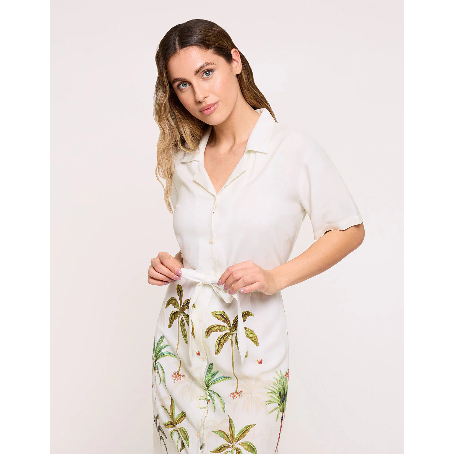 Vestido Midi Beige Claro - Visams