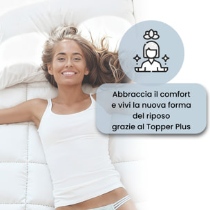 TOPPER PLUS TRAPUNTATO CON ELASTICI - Made in Italy