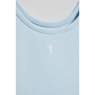 Canotta blu chiaro con ricamo Rigby Go