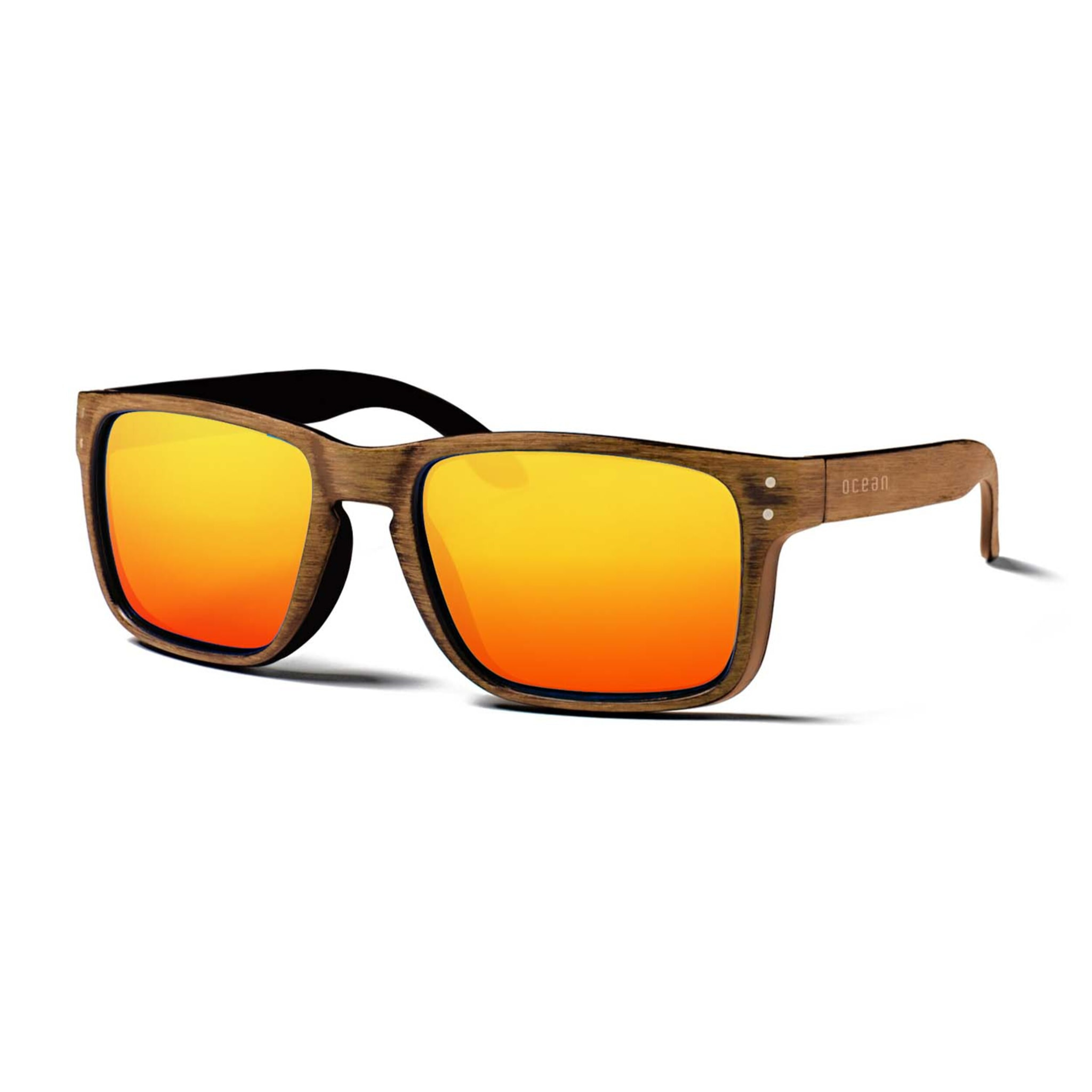 Gafas de sol OCEAN BLUE MOON - Color madera / Revo roja
