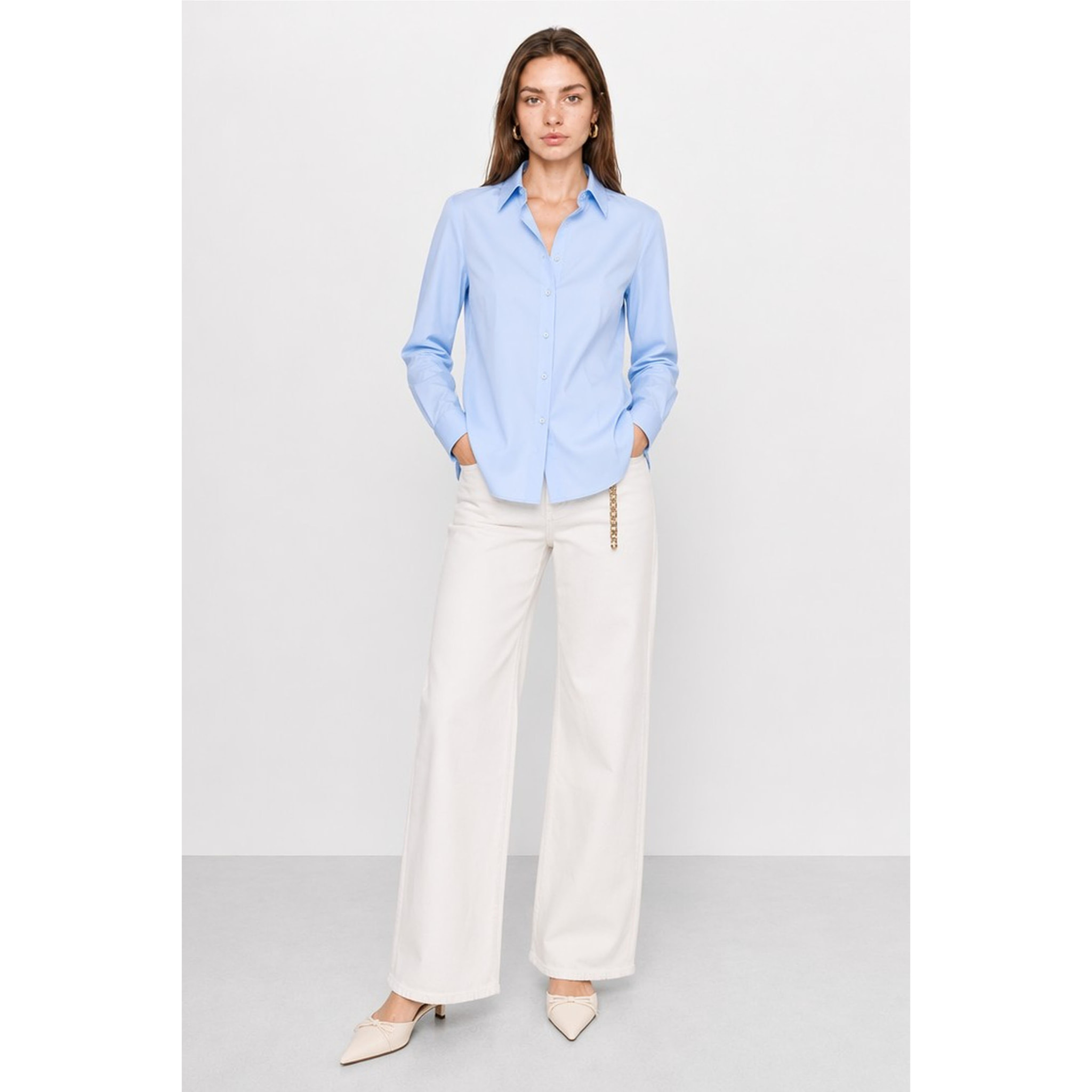 Kocca - Camicia da donna classica a maniche lunghe in cotone Donna