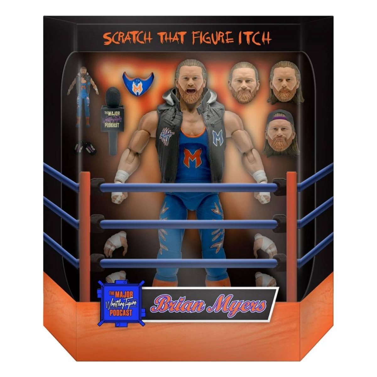 Major Wrestling Podcast Ultimates Action Figura Wave 1 Brian Myers 18 Cm Super7