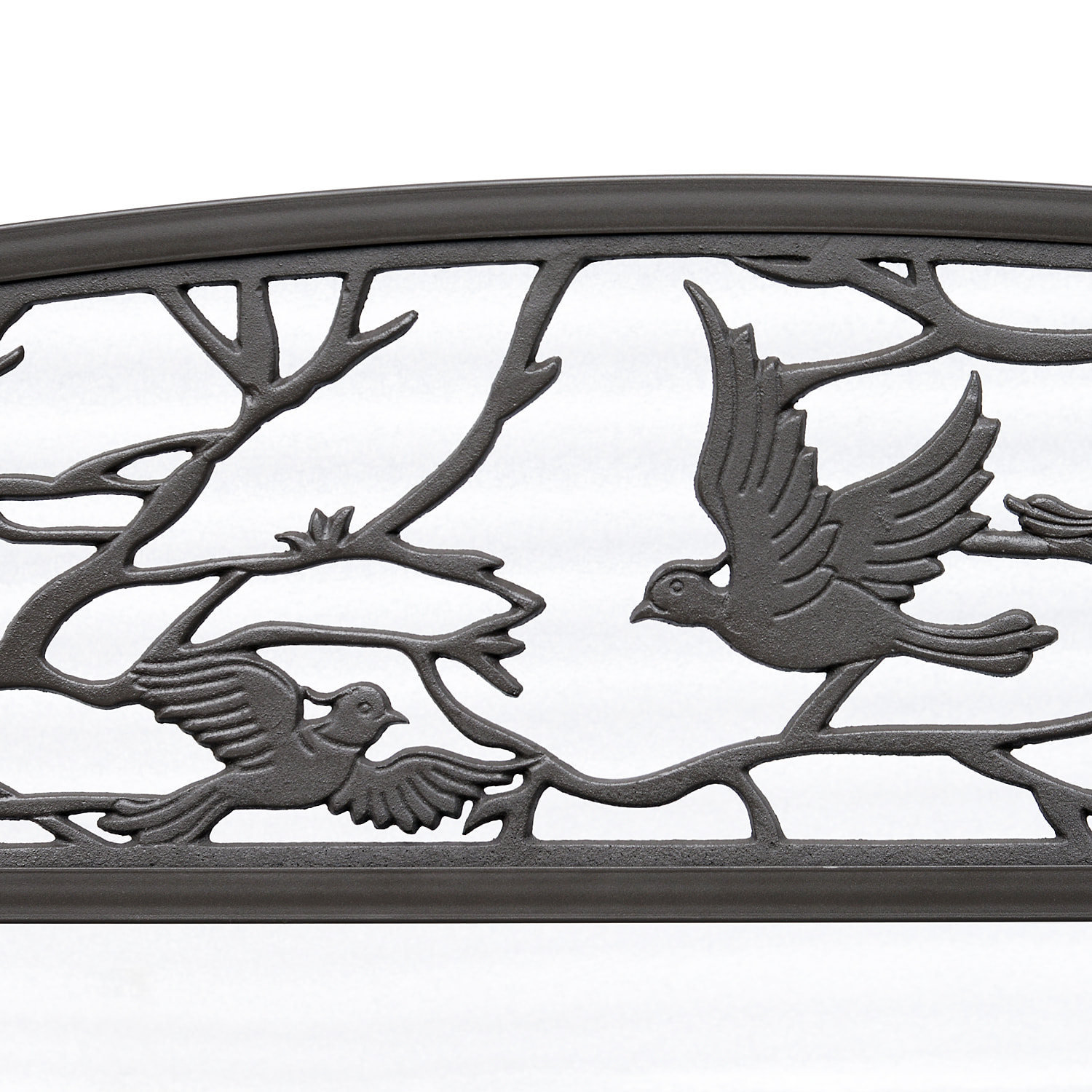 Banc 3 places de jardin terrasse style rural chic 127L x 60l x 85H cm métal époxy anticorrosion brun