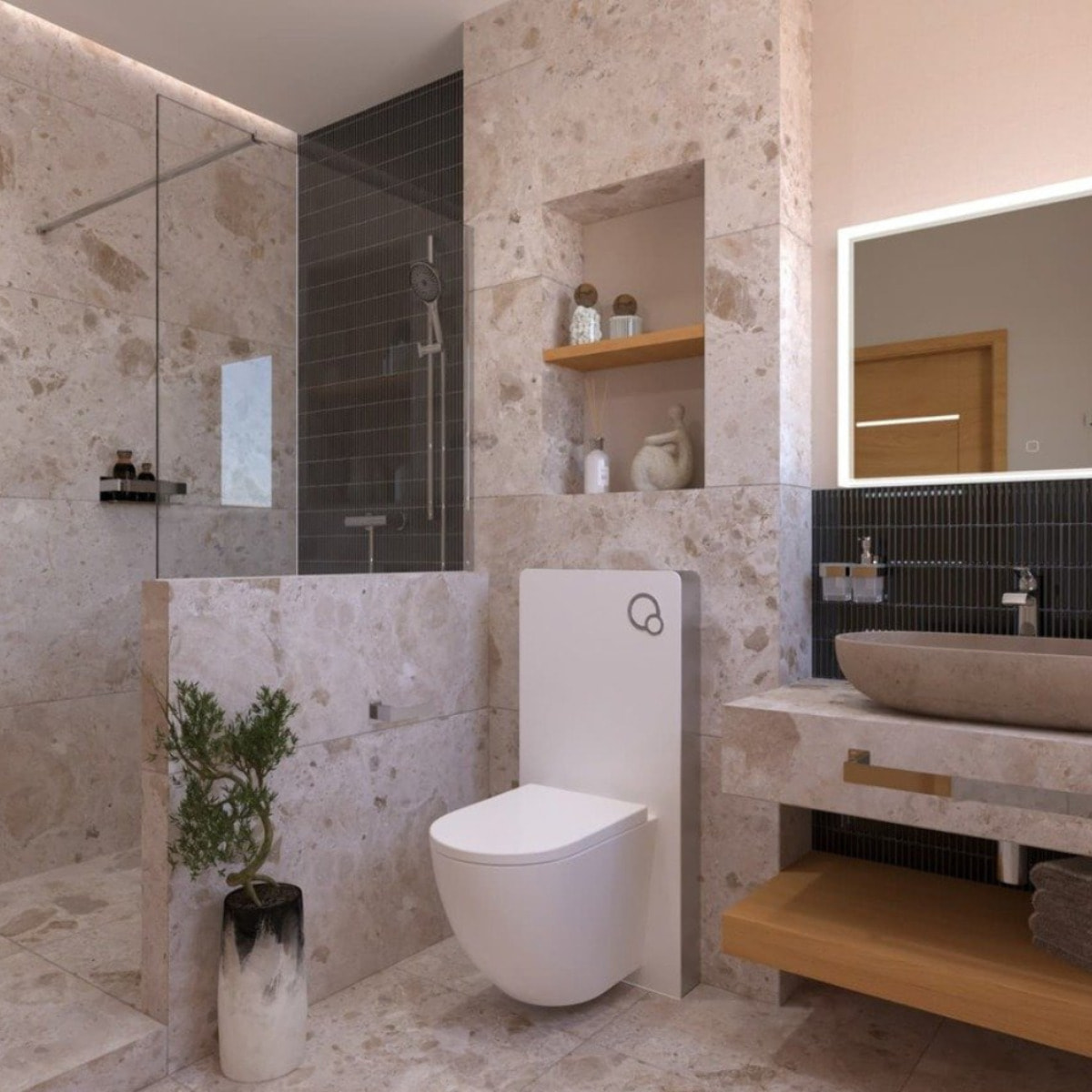 Glass bâti-support pour WC suspendu, hauteur 100,3 cm, double chasse 3/6 L, blanc (SATAMGW)