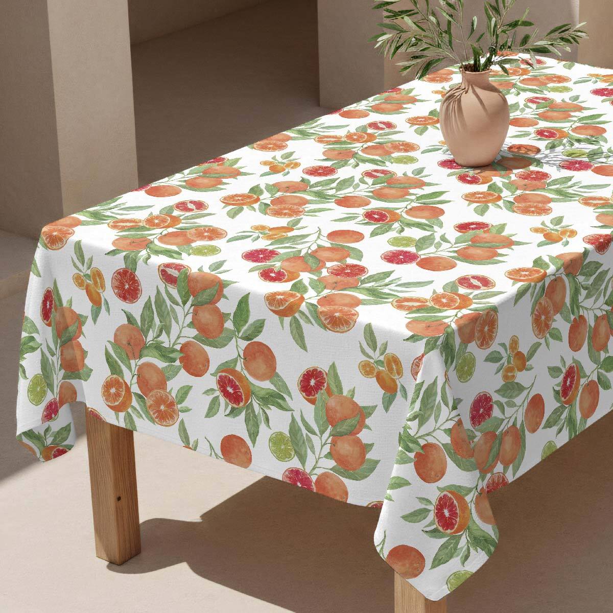 Mantel antimanchas Oranges - 100% algodón -