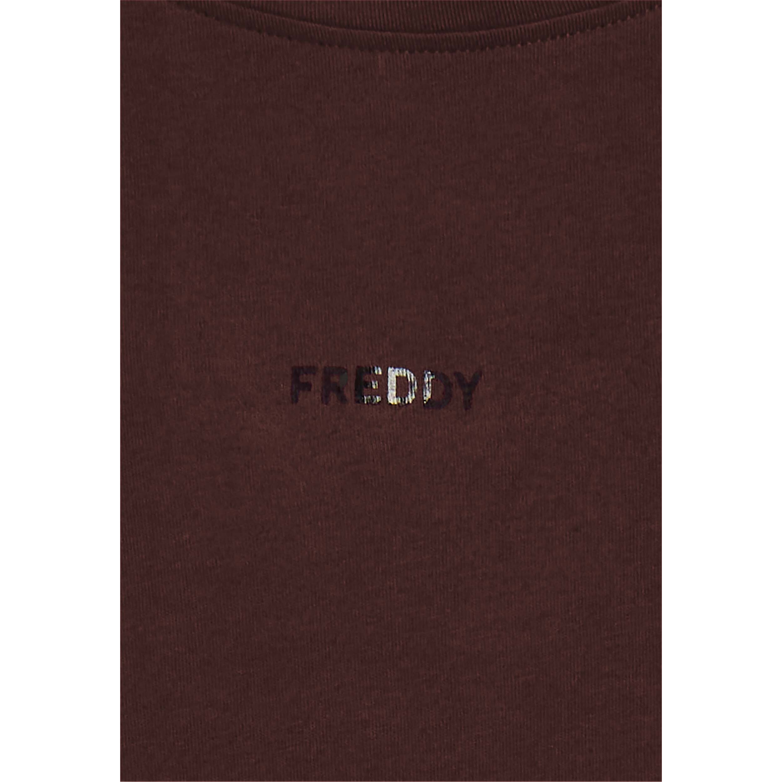 T-shirt donna con stampa sulle spalle