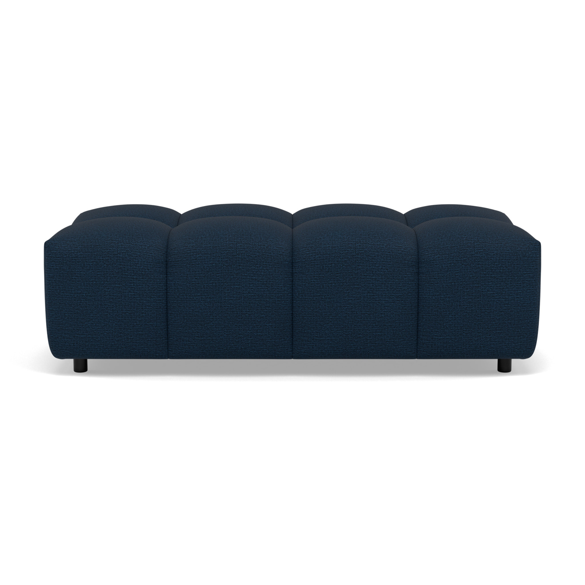 Adelaide - pouf en tissu texturé - Bleu