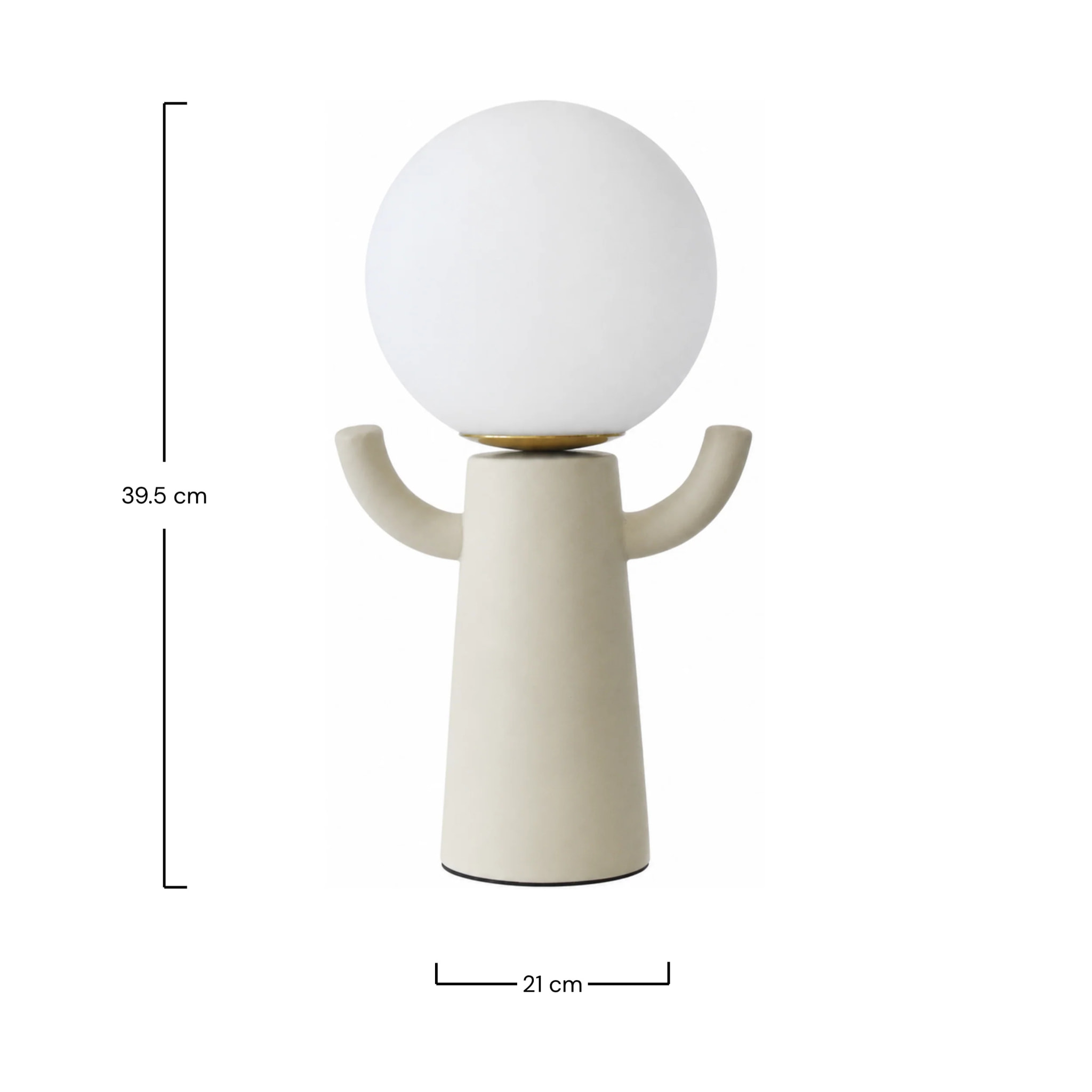 Lampe en céramique blanc cassé - Paul