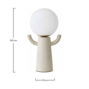 Lampe en céramique blanc cassé - Paul