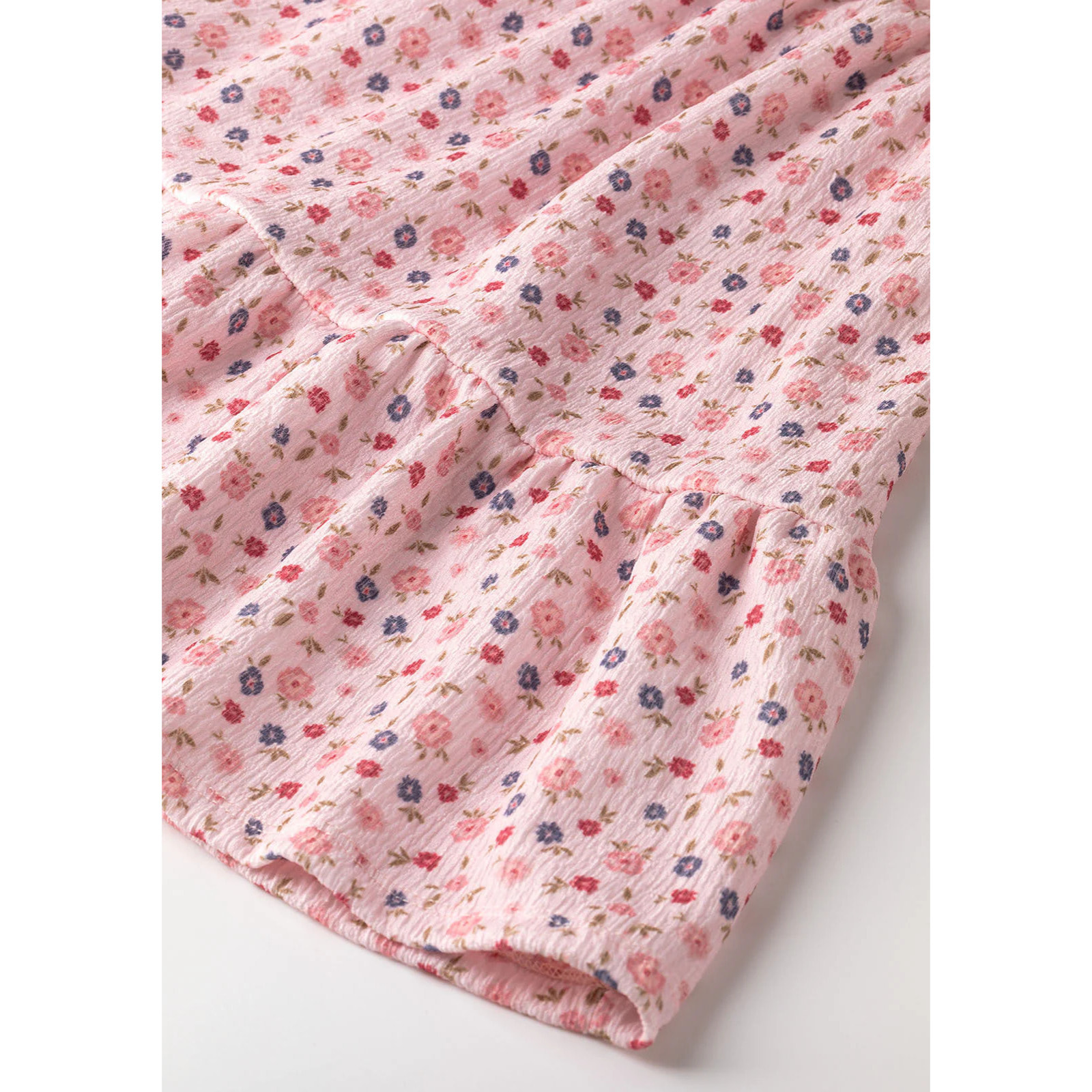 Vestido Estampado Flores Rosa Niña