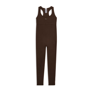 Tuta jumpsuit seamless con schiena scoperta e cuciture shaping