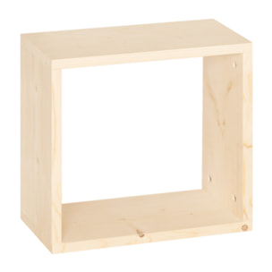 Estanteria de madera maciza en tono natural Alto: 38 Largo: 40 Ancho: 20