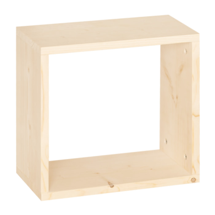 Estanteria de madera maciza en tono natural Alto: 38 Largo: 40 Ancho: 20